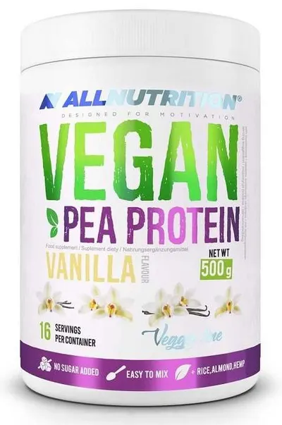 Vegan Pea Protein, vanilie, 500 g, AllNutrition