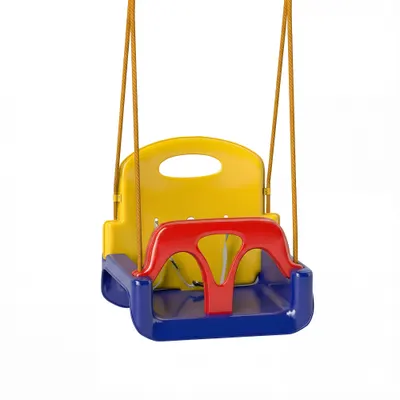 Outsunny Leagăn pentru Copii 3 în 1 de Interior și Exterior, Leagăn de Grădină pentru Bebeluși și Copii 9-36 Luni, Frânghie Reglabilă 120-180 cm și Centură de Siguranță, 42x33x120-180 cm, Albastru | Aosom Romania