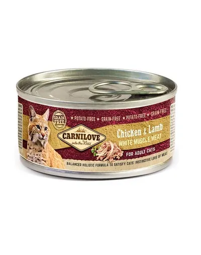 CARNILOVE Adult Cat pui și miel 100g hrană umedă pisici