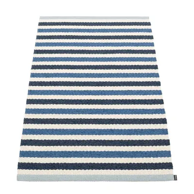 Covor pentru exterior și interior albastru/crem 70x120 cm Teo Denim – Pappelina