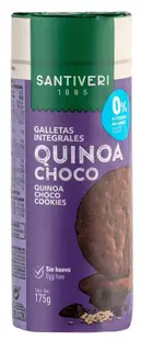 Biscuiți integrali cu quinoa și ciocolată, 175 g, Santiveri