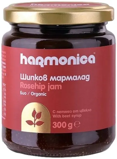 Marmeladă bio de măceșe, 300 g, Harmonica