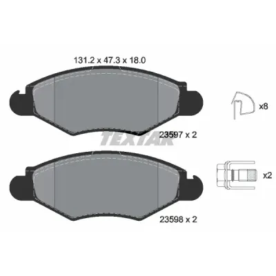 Set placute frana, frana disc TEXTAR 2359703