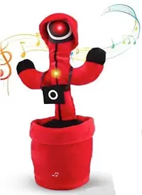 UB Jucarie interactiva tip cactus model Squid Game cu LED-uri Dansator Vorbitor Imita ROSU