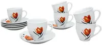 Serviciu porțelan Morello - Orange Tulip, 12 părți, 200 ml