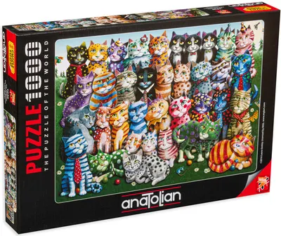 Puzzle Anatolian din 1000 de piese - Unirea pisicilor, Laura Forte