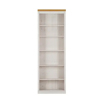 Bibliotecă albă din lemn de pin 74x223x37 cm Anita – Støraa