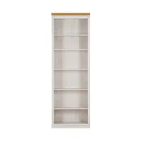 Bibliotecă albă din lemn de pin 74x223x37 cm Anita – Støraa