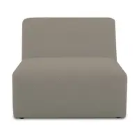 Modul pentru canapea maro deschis cu tapițerie din stofă bouclé (de mijloc) Roxy – Scandic