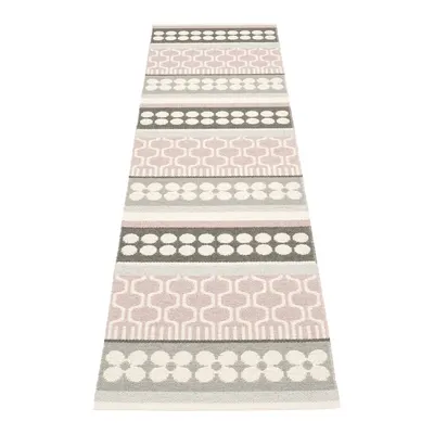 Covor tip traversă pentru interior și exterior roz deschis/gri 70x270 cm Asta Pale Rose – Pappelina