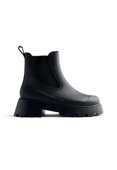 Ghete Chelsea de piele ecologica - Negru