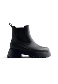 Ghete Chelsea de piele ecologica - Negru