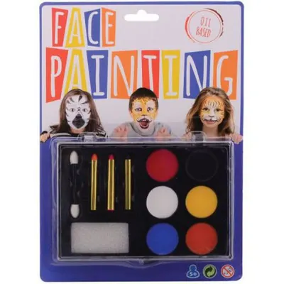 Set pictura pe fata, 6 culori (pe baza de ulei)