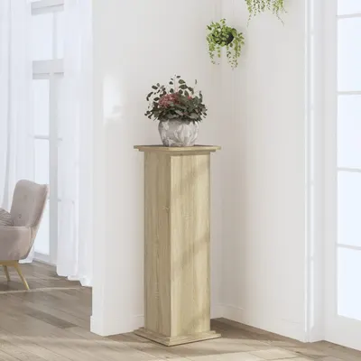 Gossi suport de plante, stejar sonoma, 33x33x100 cm, lemn prelucrat