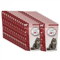 Set 24 buc x 85 gr Hrana umeda pentru pisici adulte Cat Joy cu vita in sos