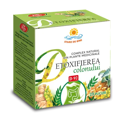 Complex natural din plante medicinale Detoxifierea colonului, 28 plicuri, Fares
