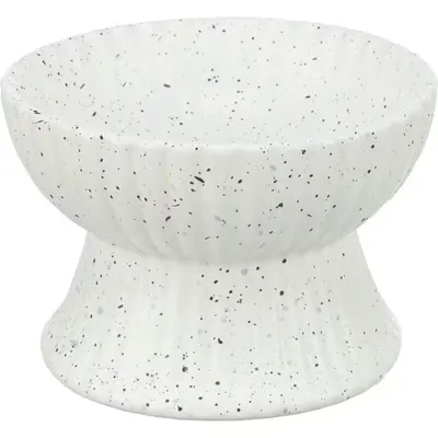 Trixie, castron ceramic ridicat ergonomic, alb, 0.34 L/ 14 cm