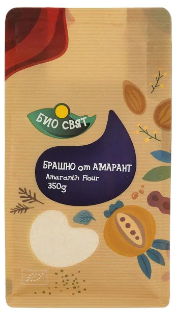Făină bio de amarant, integrală, 350 g, Biosvyat