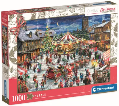 Puzzle Clementoni din 1000 piese - Piața de Crăciun