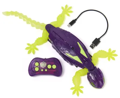 Jucărie cu telecomandă Spin Master Hex Bots - Gecko târâtor, strălucitor