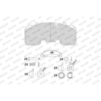 Set placute frana, frana disc FERODO FCV4583B