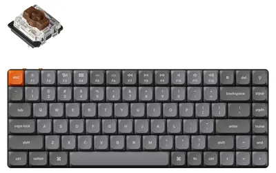 Tastatură mecanică Keychron - K3 MAX, wireless, Gateron Brown, RGB, neagră