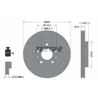 Disc frana TEXTAR 92195503