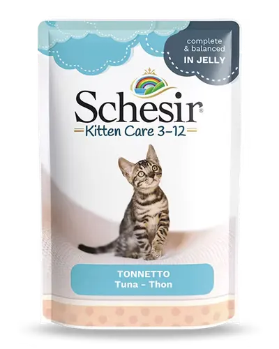 Hrana umeda pisici, Schesir Kitten Tuna in Jelly, 85 g