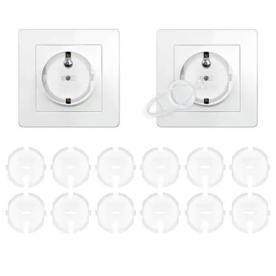 Set 12 capace de protectie pentru prize cu impamantare cu doua cheite Sipo