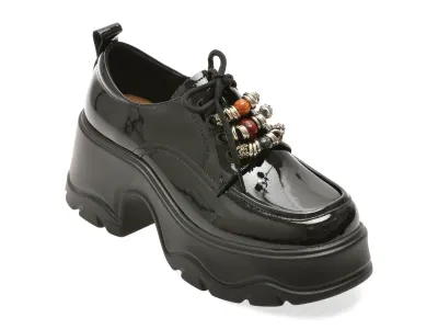 Pantofi GRYXX negri, M902, din piele naturala lacuita