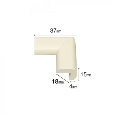 Set 4 protectii colturi pentru mobila Car Boy Safety Maro din spuma 18x37x15x4