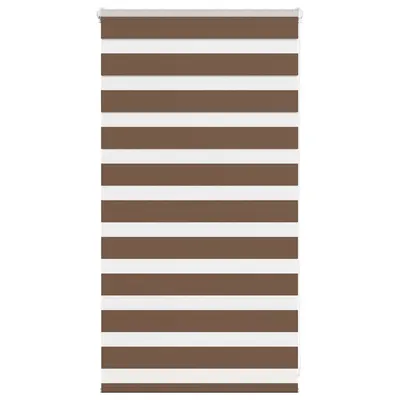 vidaXL Jaluzea tip zebra maro lățime țesătură 80,9 cm poliester