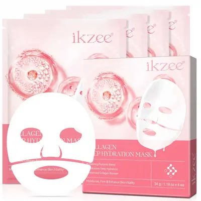 Set 4 Masti cu BIO Colagen, Formula Avansata cu Probiotice, Tehnologie Hydro-Gel, Niacinamide, Acid Hialuronic si Vitamina E