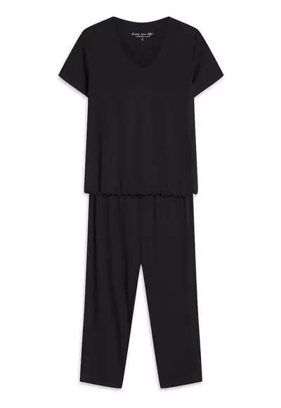 Pijamau dama Noves negru - Geometric