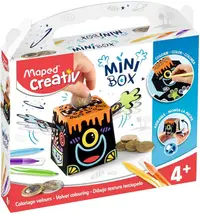 Set creativ Maped Creativ - Mini Box, pușculiță din piele întoarsă, 7 piese