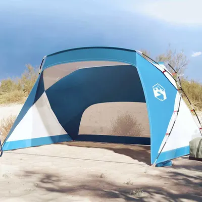 vidaXL Cort de plajă albastru azur, 274x178x170/148 cm, poliester 185T