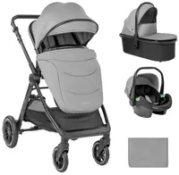 Cărucior combinat 3 în 1 KikkaBoo - Ava, Grey