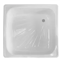 Cadita dus patrata Clara otel emailat 90 x 90 x 15 cm