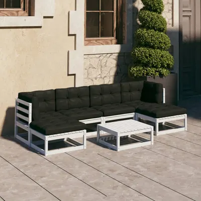 Gossi set mobilier de gradina cu perne, 7 piese, lemn masiv de pin