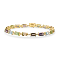 Bratara tennis din aur galben cu pietre semipretioase baguette de 10.81ct