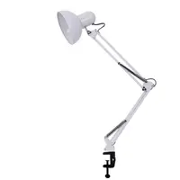 Lampă Profesională NAILSUP pentru Masă Manichiură și Birou, Braț Reglabil, Rotire 360° , alba