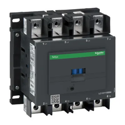Contactor, TeSys Deca, 4P(4NO), AC-1 <=440V 200A, bobina 240V AC 50Hz, terminale cu papuci/bare