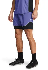 Pantaloni scurti pentru fotbal Challenger Pro - Negru/Ametist