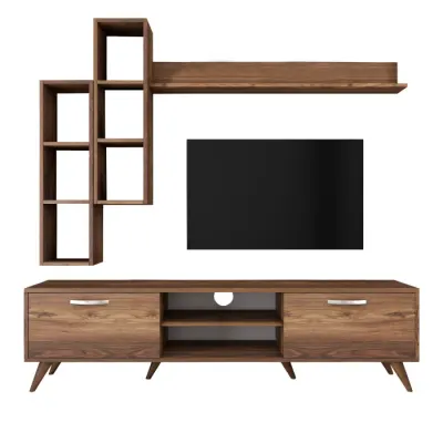 Set Living M16, comoda TV si corpuri suspendate, nuc, 180x35 cm