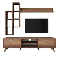 Set Living M16, comoda TV si corpuri suspendate, nuc, 180x35 cm