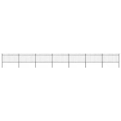 vidaXL Gard de grădină cu vârf tip suliță din oțel 1172x100 cm, negru