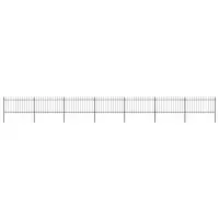 vidaXL Gard de grădină cu vârf tip suliță din oțel 1172x100 cm, negru