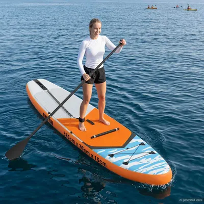 vidaXL Placă SUP cu Șezlong 2 în 1 TRITON 335 x 76 x 15 cm albastru