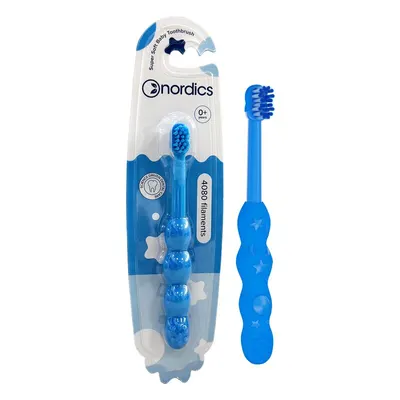 Periuta de dinti pentru copii 9240 filamente - super moale - +3 ani - albastru Nordics