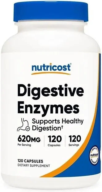 Digestive Enzymes, 620 mg, 120 capsule, Nutricost